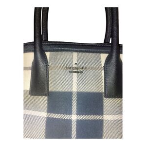 Kate Spade Navy and Cream Plaid Tote